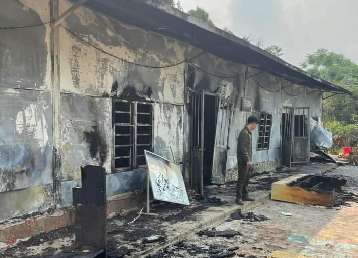 Kindergarten fire in Yen Bai after a big explosion
