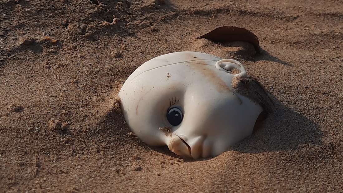 Mystery of strangely shaped dolls lying on the coast of Texas