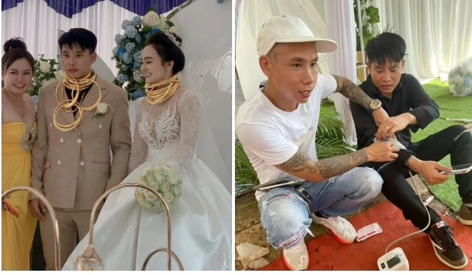 Groom has low blood sugar while receiving gold on his wedding day