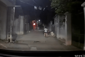Can’t stop watching the clip of a kid falling off his bike in front of a car in the dark