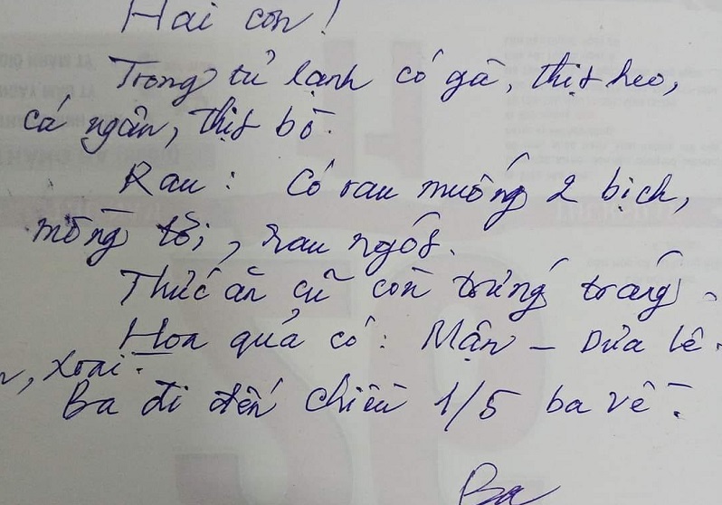 The hastily written notes from the father-in-law to the bride make netizens admire