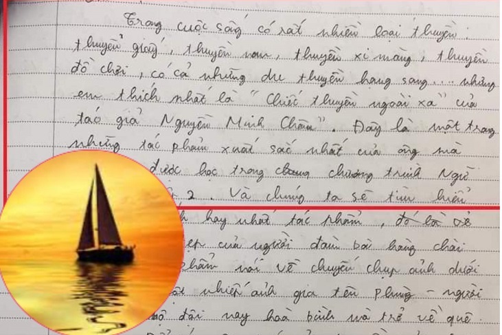 Học sinh lớp 12 phân tích tác phẩm Chiếc thuyền ngoài xa, ngay mở bài đã khiến dân tình 'cười té ghế'!