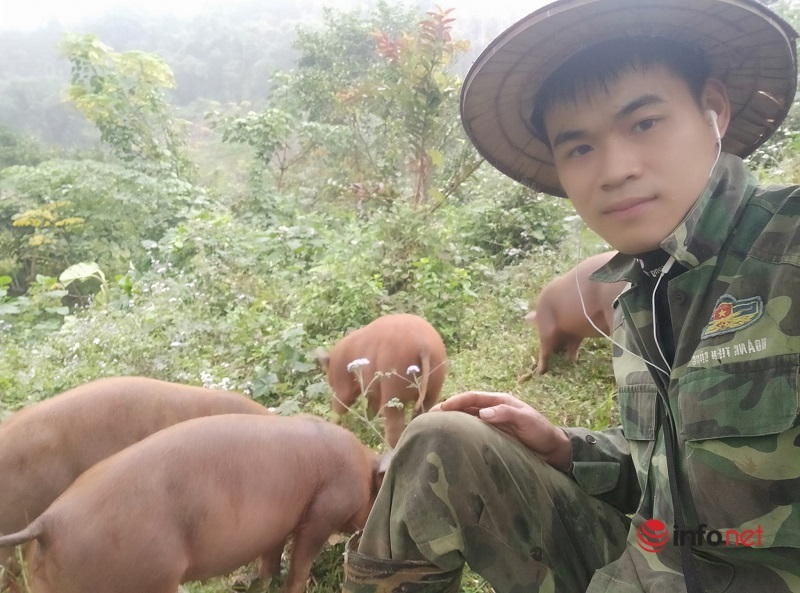 9X Tay people own vast farms, 40 hectares of super giant bamboo shoots alone. Facebook posts a 'pig slaughter schedule', selling dozens of tons of agricultural products to Hanoi customers every year.