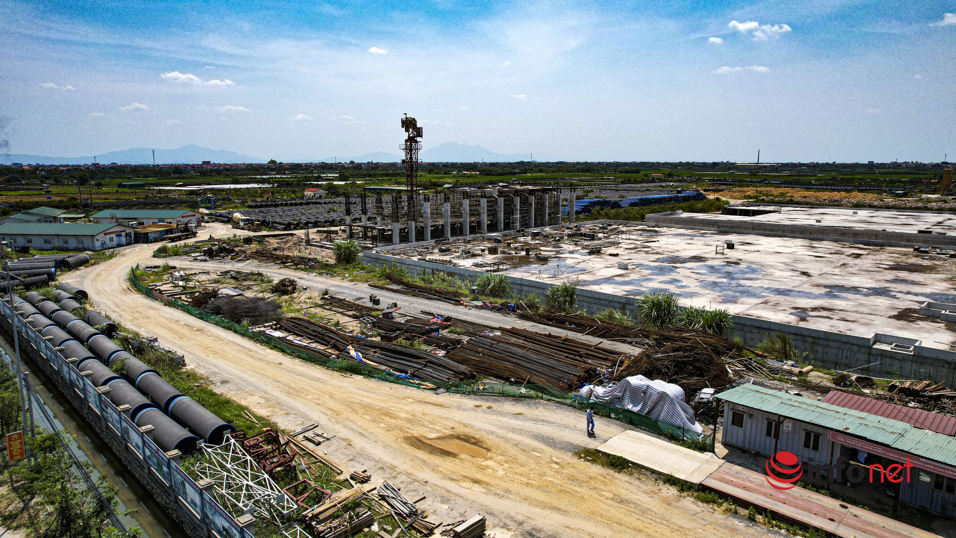 Hanoi: The 3,700 billion water plant is 4 years behind schedule, the construction site is sprawling and empty of workers