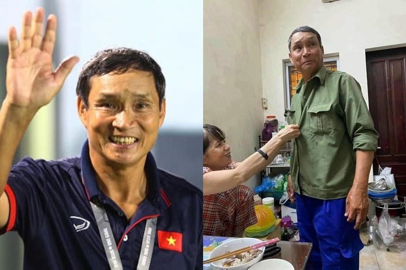 Women’s football won the 31st SEA Games, netizens shared the simple moment of coach Mai Duc Chung with his wife.