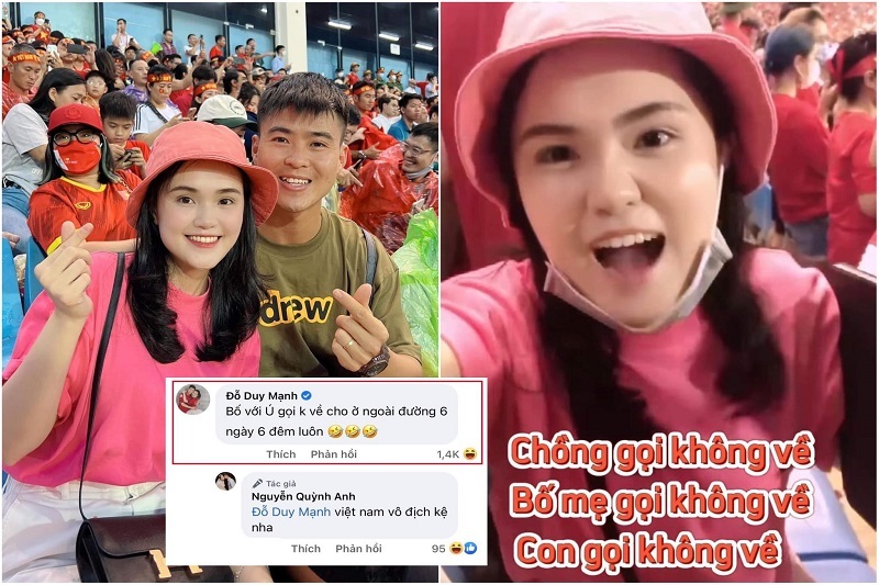 Quynh Anh’s wife decided to ‘go storm’ for 6 days and 6 nights to celebrate the 31st SEA Games gold medal, Duy Manh declared a definitive sentence!
