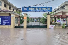 Bắc Ninh: Mưa lớn làm ngập trường, hơn 1.300 học sinh phải nghỉ học