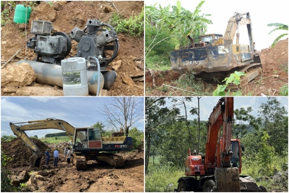 Bắt giữ 4 nhóm đối tượng khai thác khối lượng đá 'khủng' ở Nghệ An