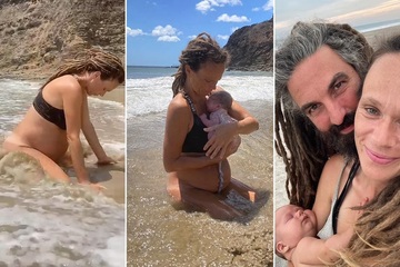 Chồng chở vợ ra biển để tự sinh con dưới nước