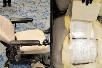 Giấu ma túy dưới xe lăn vẫn bị nhân viên an ninh sân bay phát hiện