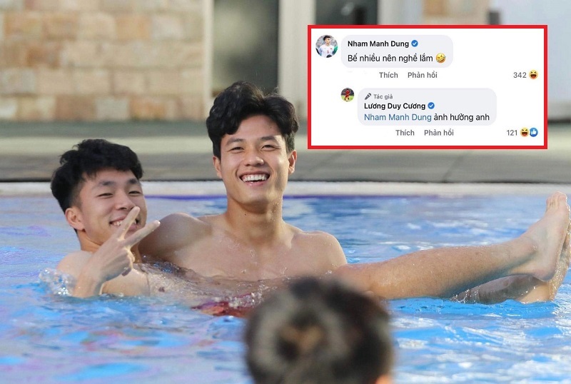 Hot boy U23 Vietnam Luong Duy Cuong shows off his ‘extreme’ body at the pool