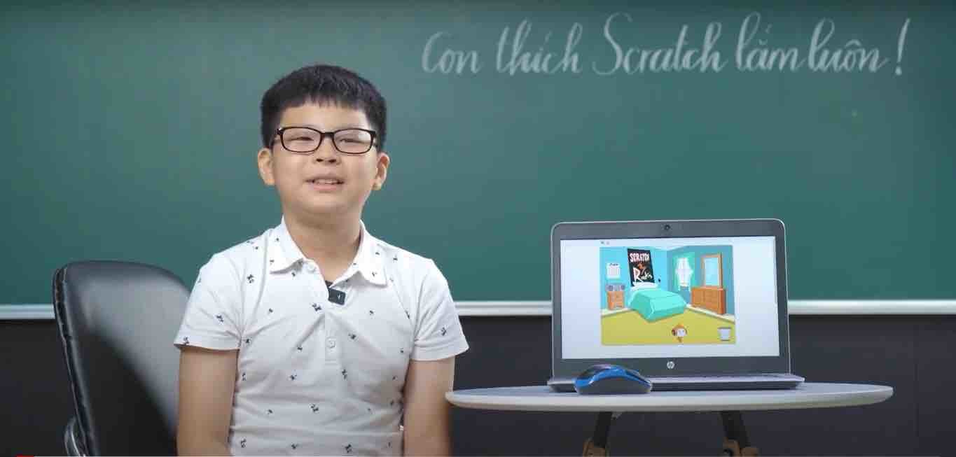 Học sinh tiểu học 'khoe' game do chính mình lập trình nhân Ngày Gia đình Việt Nam khiến nhiều người ngưỡng mộ