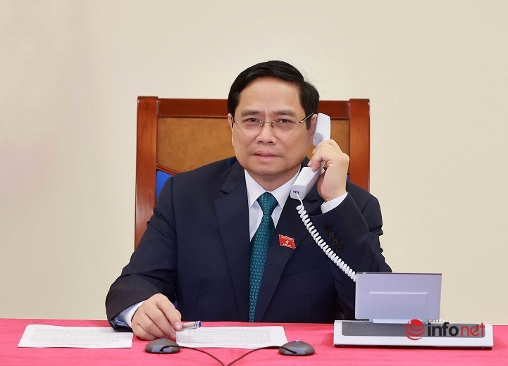 Thủ tướng Hàn Quốc Han Duck-soo điện đàm lần đầu với Thủ tướng Phạm Minh Chính