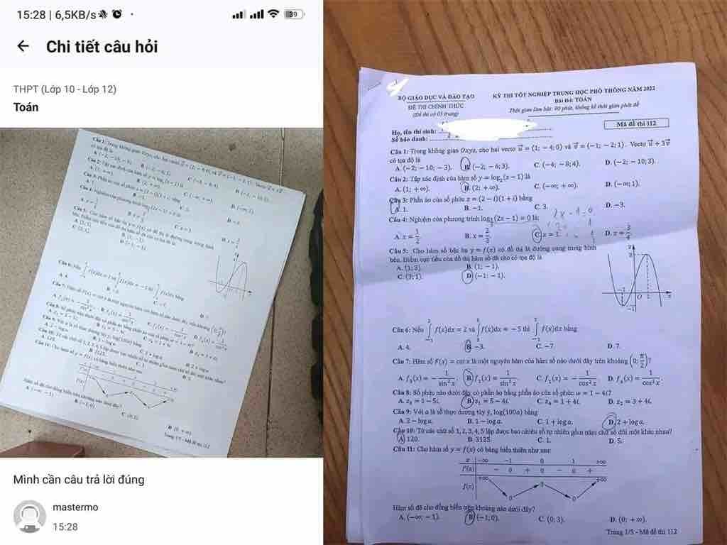 Thí sinh làm lộ đề môn Toán ở Đà Nẵng bị hủy kết quả thi tốt nghiệp THPT 2022