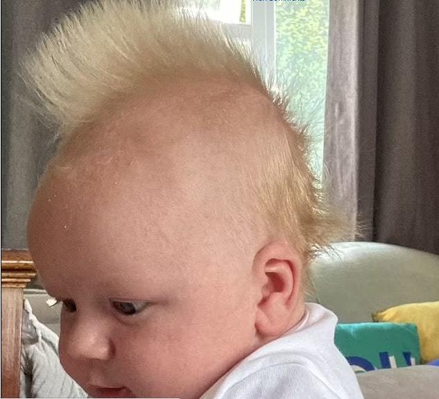 Cậu bé 10 tuần tuổi bất ngờ nổi tiếng khắp mạng xã hội vì mái tóc độc nhất vô nhị