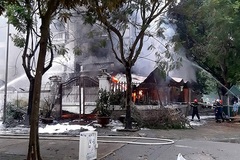 Cháy biệt thự tại quận Hoàng Mai, Hà Nội