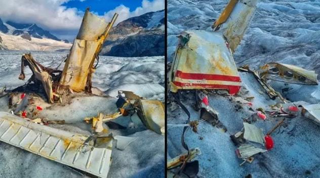 Xác máy bay và thi thể lộ ra từ sông băng giải đáp bí ẩn 50 năm